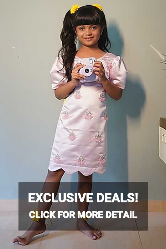 Buy Pink Satin Mini Dress for 13-14 Year Girls Online from Indian ...