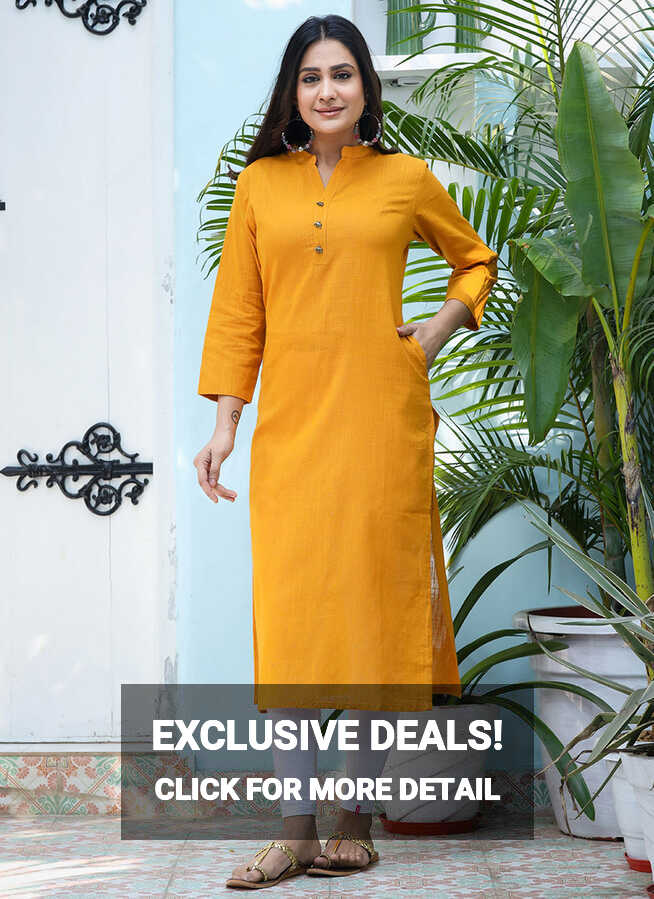 Buy Plain Cotton Designer Kurti Online : 256633 - Kurtis