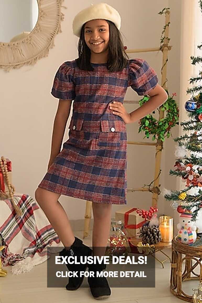 Buy Red A-line Dress for 11-12 Year Girls Online from Indian ...