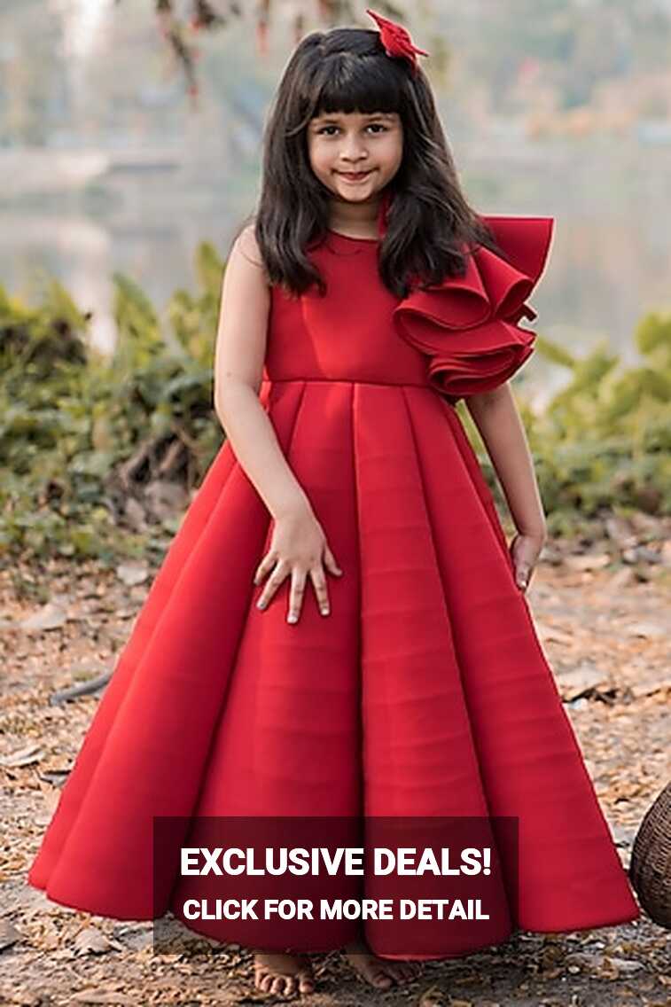 Buy Ruffled gown for 9-10 Year Girls Online from Indian Luxury ...