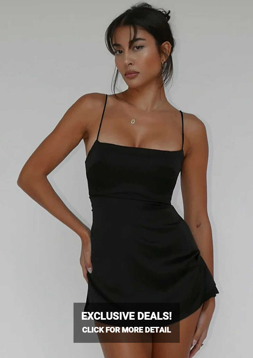 Buy SATIN BLACK BACKLESS MINI BODYCON DRESS for Women Online in India