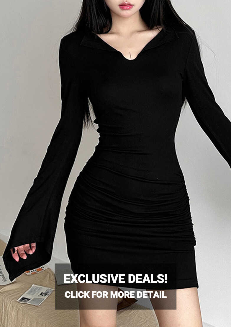 Buy SHORT BODYCON CASUAL BLACK DRESS for Women Online in India