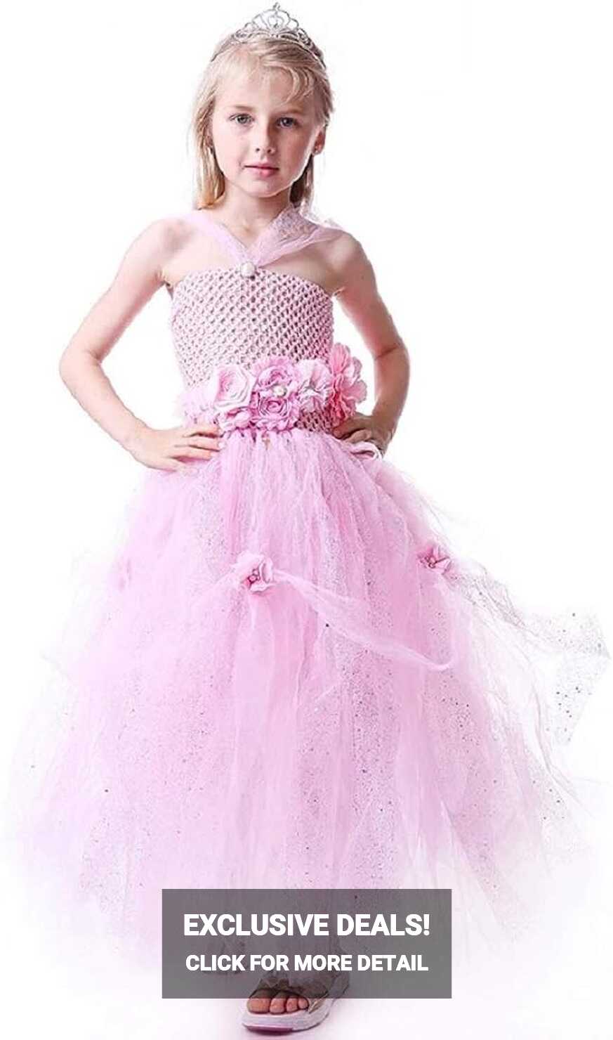 Buy THE DUBAI STUDIO Baby Girl&#39;s Flowers Pink Glitter Tutu ...