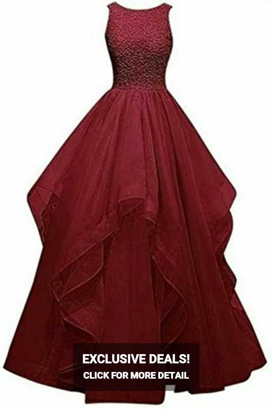 Buy TILISM Girls Maroon Net Maxi Gown Dress 13 - 14 Years Online ...