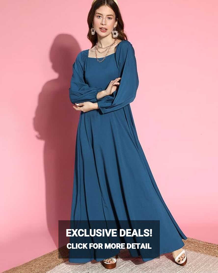 Buy Teal Dresses &amp; Gowns for Women by FEMVY Online | Ajio.com