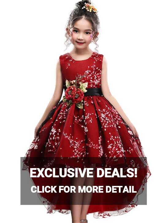 Buy WEONEDREAM Ball Gowns for Princess Size 3T-4T High Low Flower ...