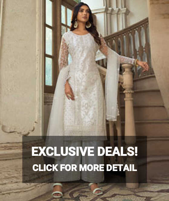 Buy White Pakistani Salwar Kameez Online at Best Price on Indian ...