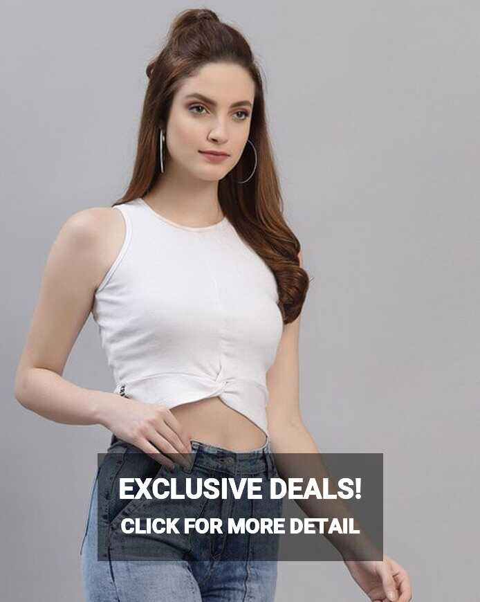 Buy White Tops for Women by FRISKERS Online | Ajio.com