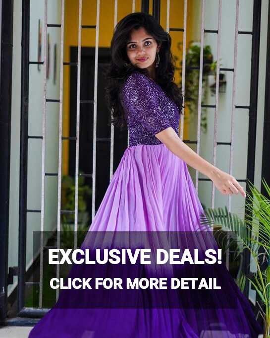 Buy Women&#39;s Purple color Georgette Traditional Sequenned Long Gown ...