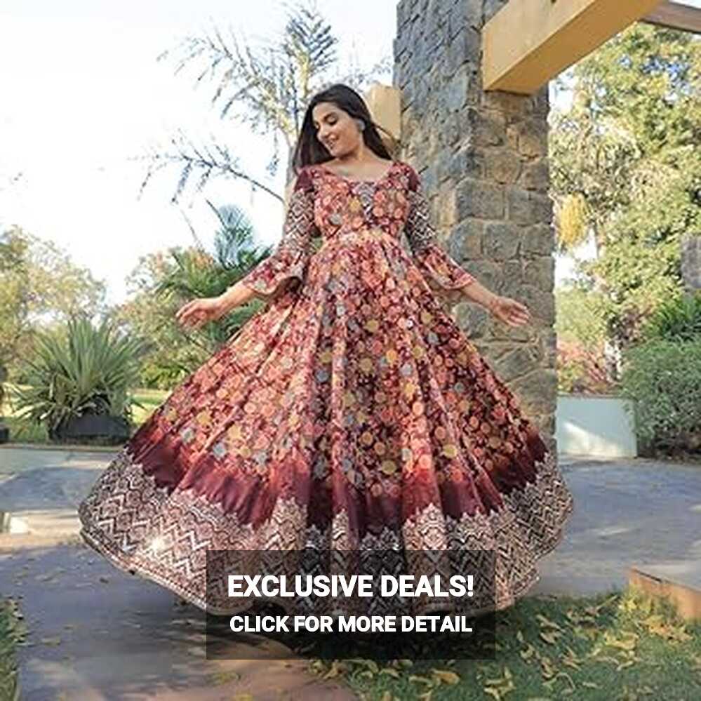 Buy Women&#39;s Regular Fit Digital Printed with Sequence and ...