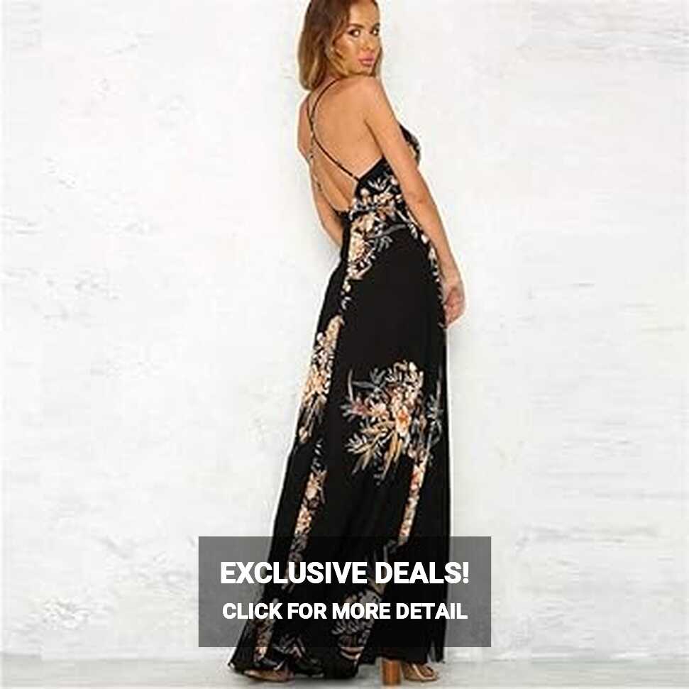 Buy Womens Beach Wear Dress Women Sleeve and Backless Deep V ...