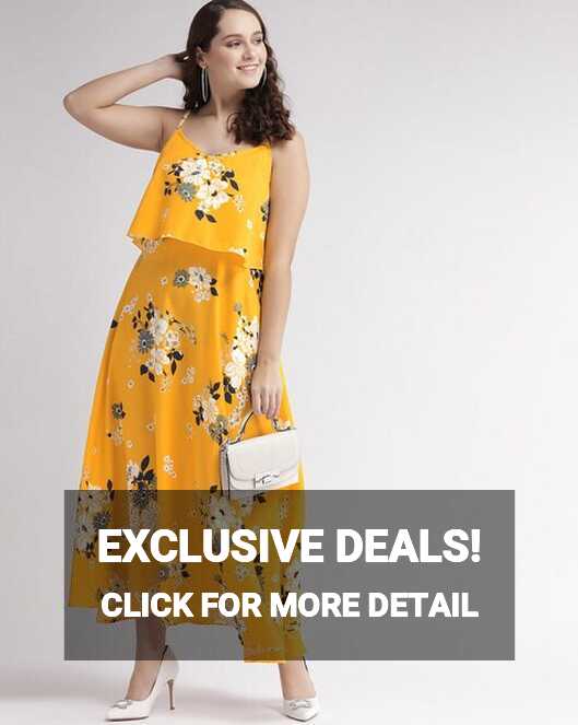 Buy Yellow Dresses for Women by U &amp; F Online | Ajio.com