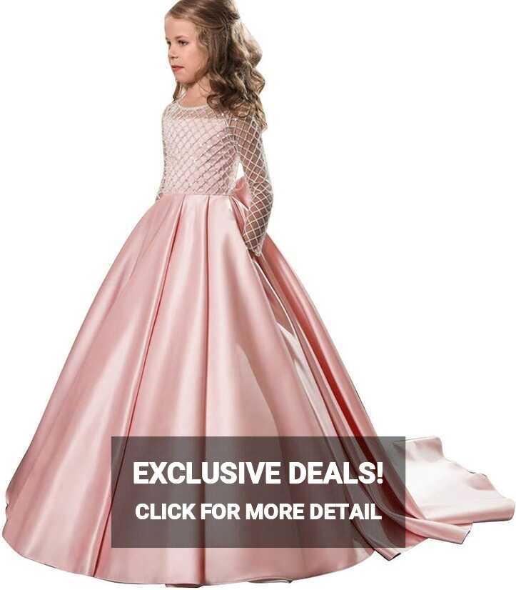 Buy Ywoow 8-9 Years Old Kids Girl Bowknot Tuxedo Princess Pageant ...