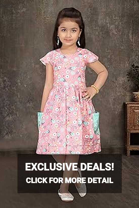 Buy baby wish Girl Dress Knee Length Frock Floral Prints Girls ...