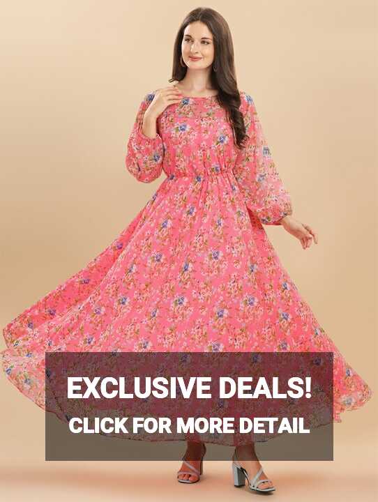 Buy online Women&#39;s Fit &amp; Flare Floral Dress from western wear for ...