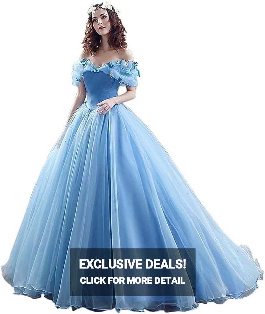 Buy yinyyinhs Women&#39;s Ball Gown Cinderella&#39;s Off The Shoulder ...