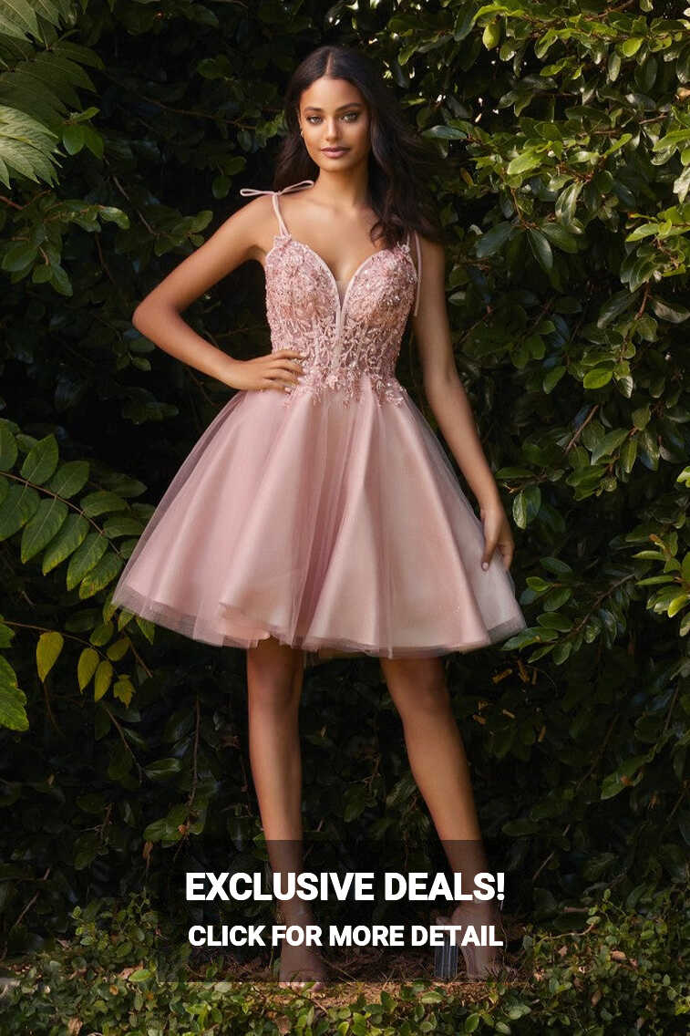 CD 0188 Size 12 Short Shimmer Blush Fit &amp; Flare Cocktail Dress ...