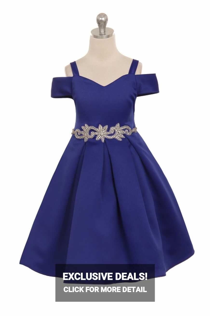 CK_400RY - Girls Dress Style - 400 Elegant Off Shoulder Satin ...