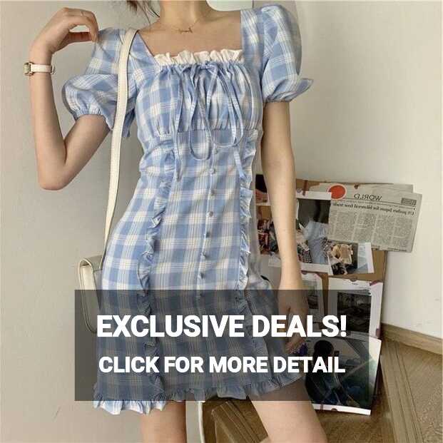 COD New Korean Fashion Style Blue Women Bodycon Mini Dress Short ...