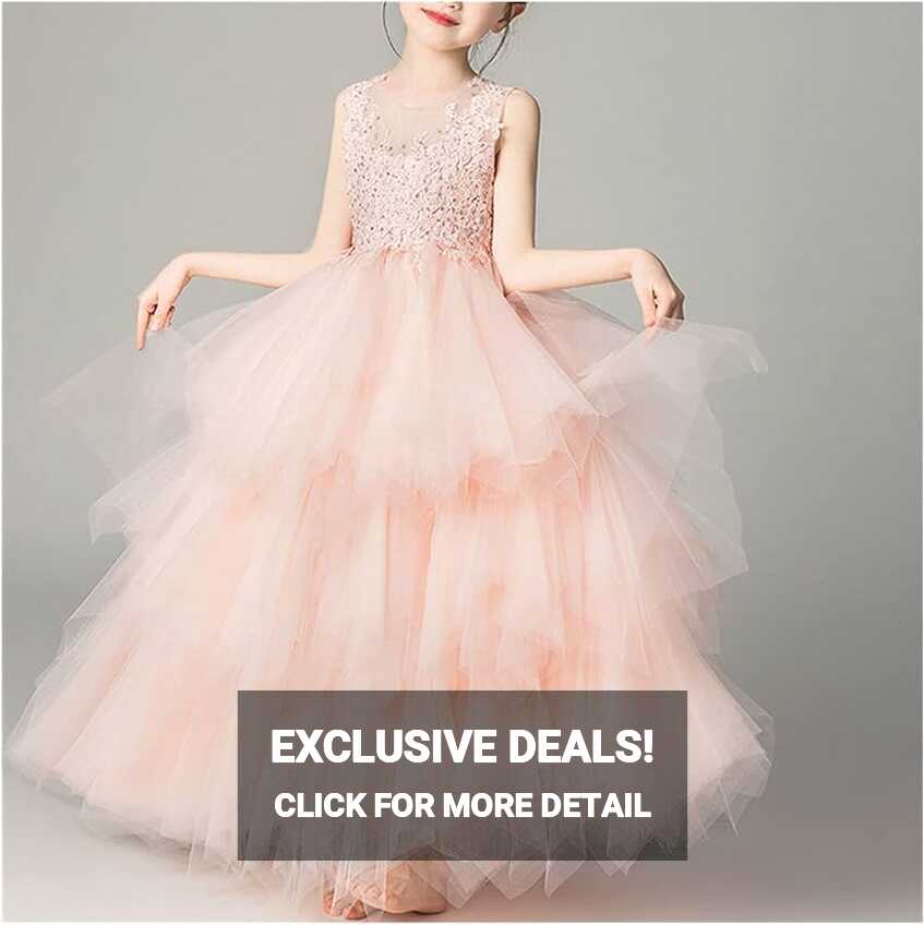 CUJUX Girls Eleghant Wedding Princess Dress Kids Evening Prom ...