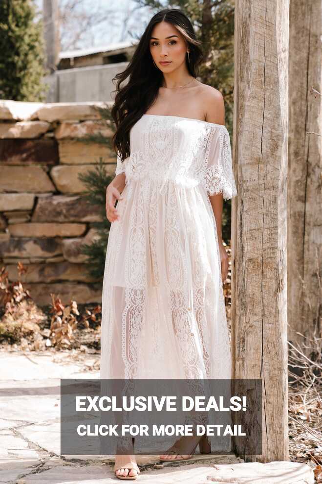 Caroline Lace Maxi Dress | Off White | Baltic Born