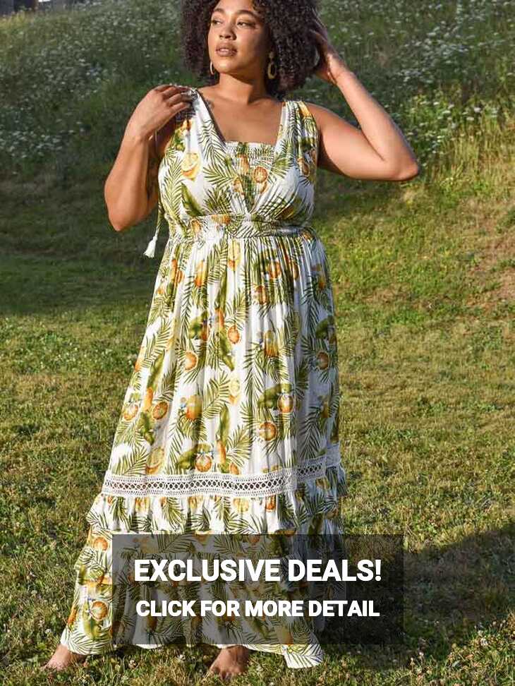 Cartagena Citrus Print Maxi Dress - FINAL SALE