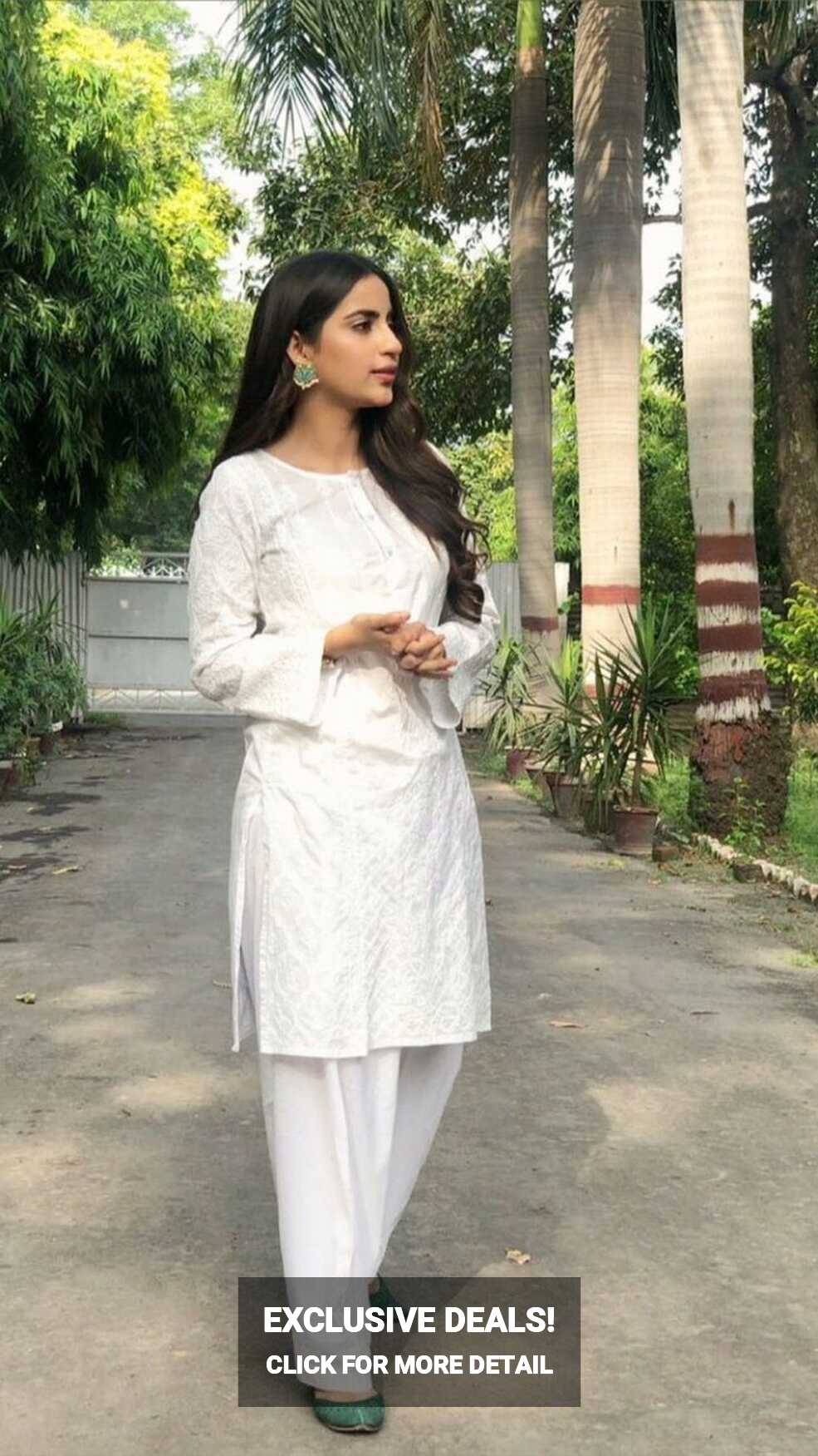 Casual Fashion Women | Simple white dress, Pakistani fashion ...