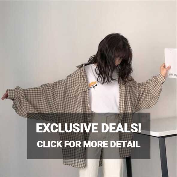 Casual Plaid Loose Korean Style Shirt