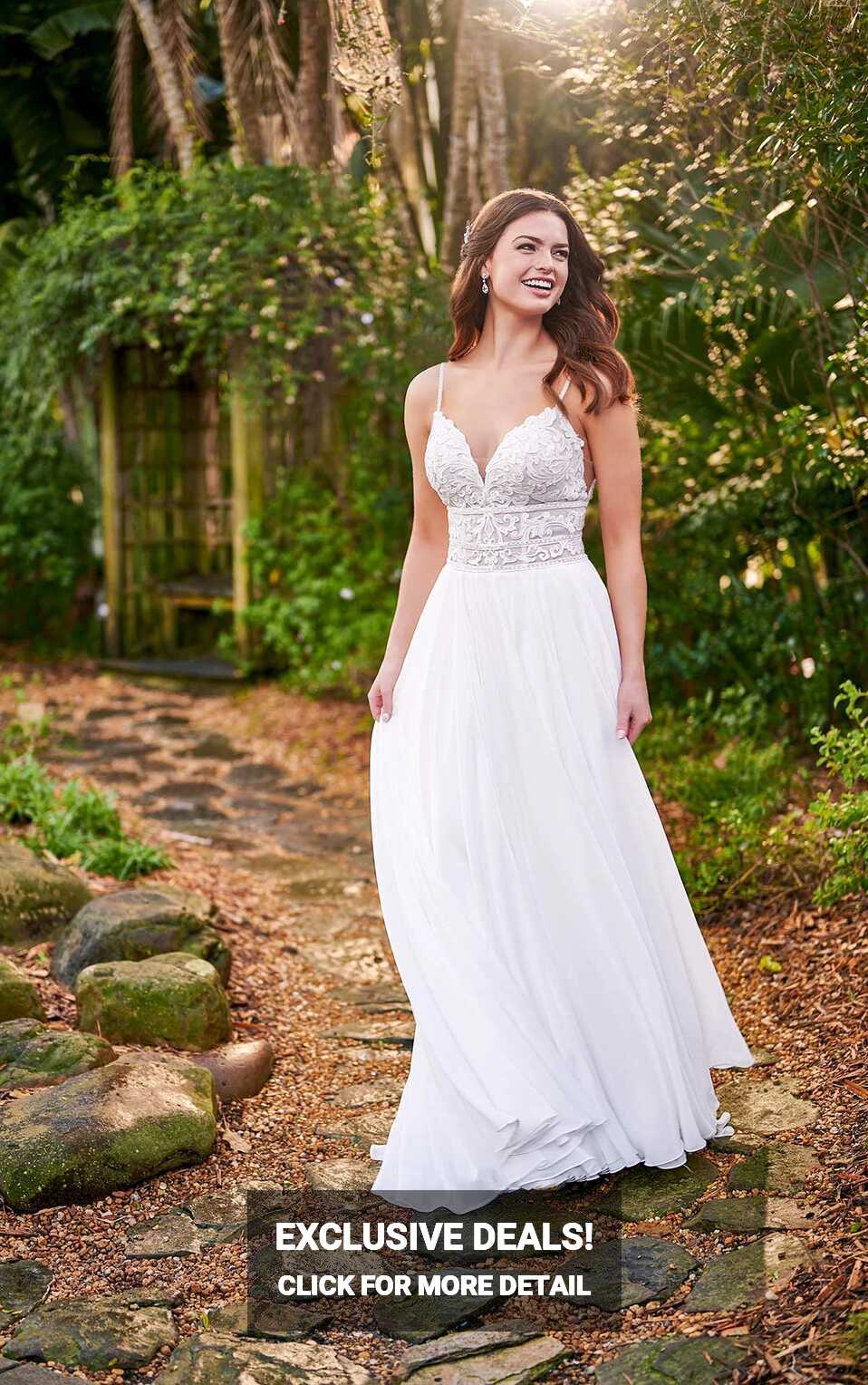 Casual Summer Wedding Dress with Triple-Banded Waist - Essense of ...