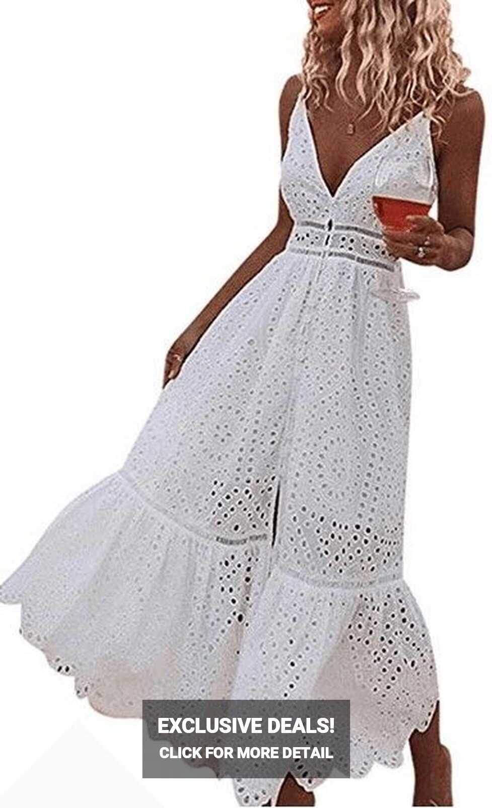 Casual White Beach Dresses - | Flattering summer dresses for 2019