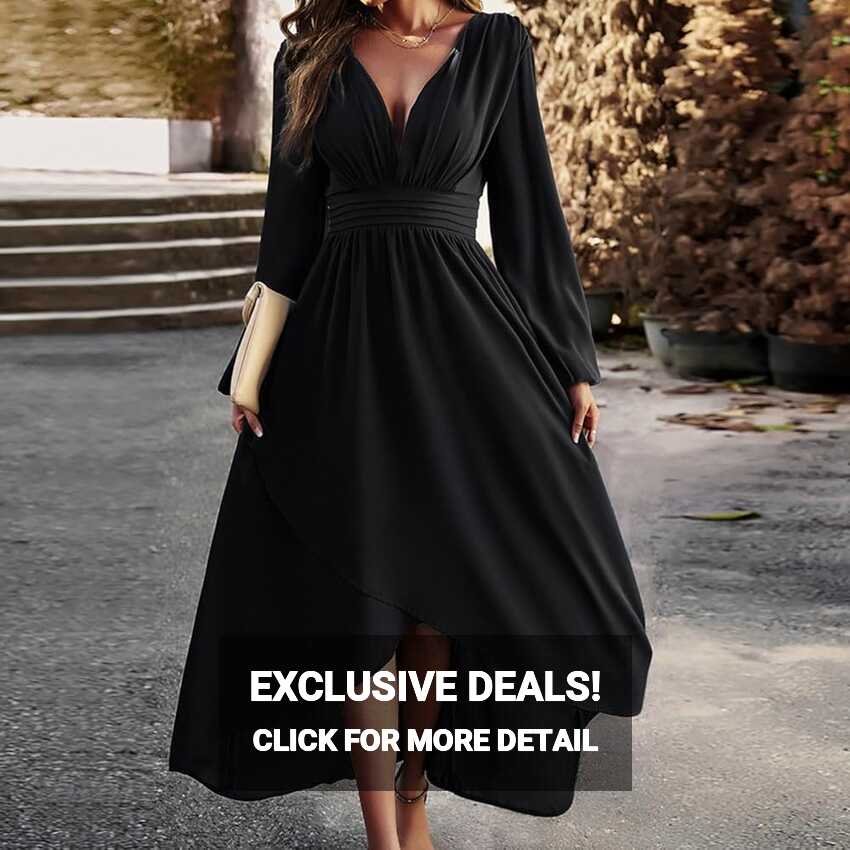 Casual Women&#39;s Dresses Long Sleeve Dress Boho Flowy Loose Casual ...