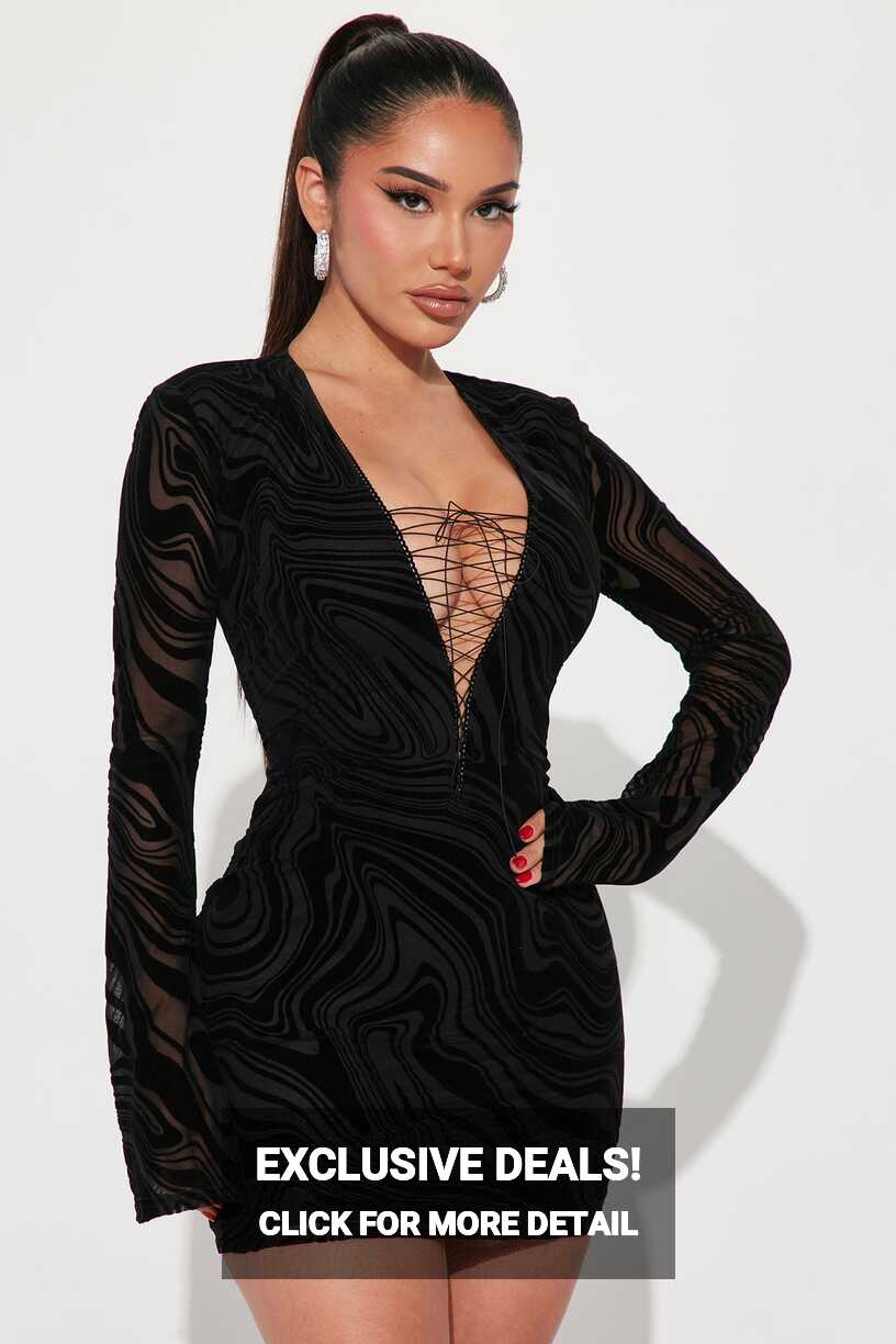 Caught Up Mesh Mini Dress - Black | Fashion Nova, Dresses ...