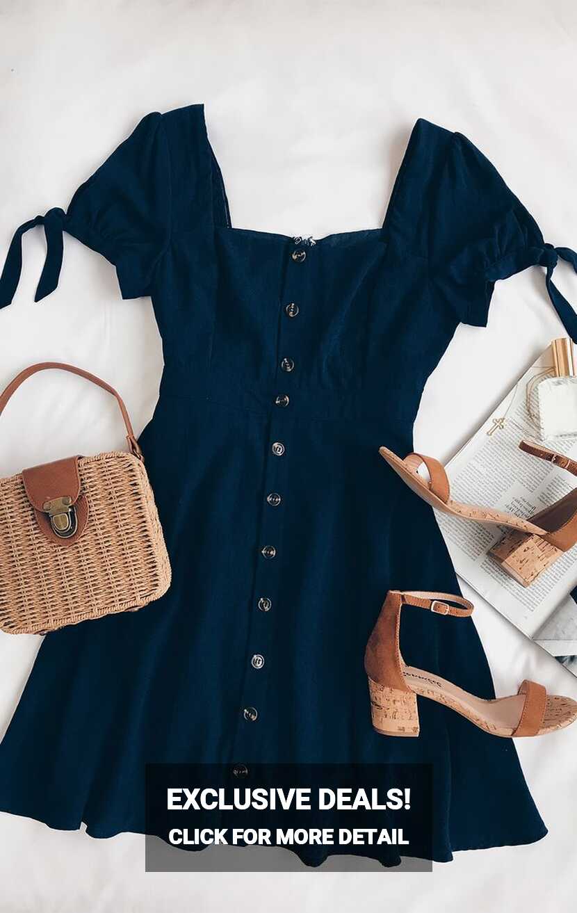 Chances Are Navy Blue Skater Dress