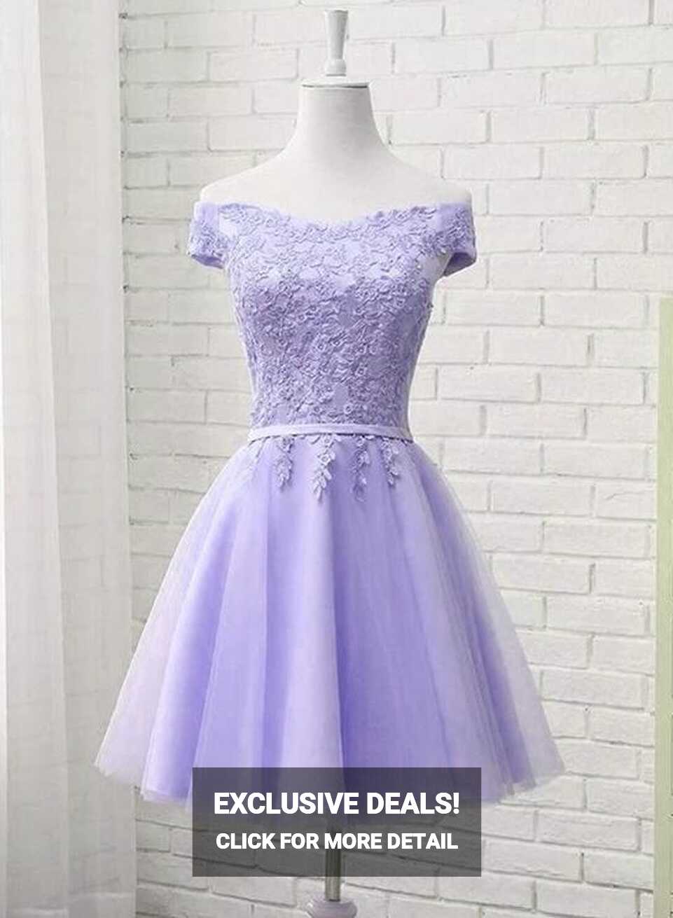 Charming Lavender Sweetheart Knee Length Homecomin Dress, Short ...