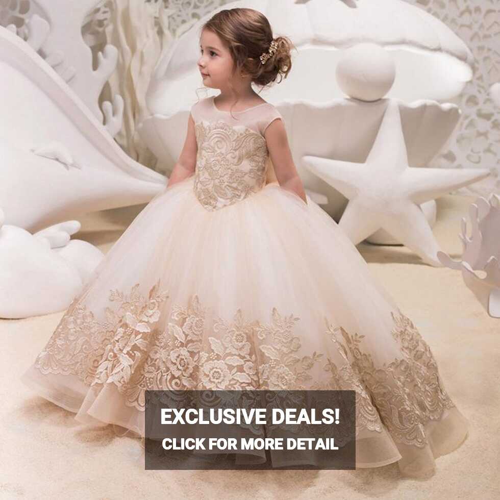 Cheap 1-12 Years Flower Girls White Bridesmaid Dresses For Wedding ...