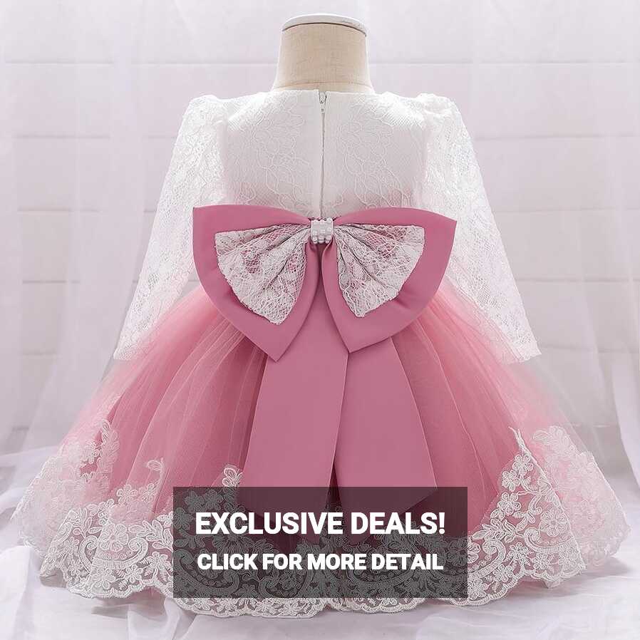 Cheap Baby Girl Dresses Party and Wedding Newborn Girl Long Sleeve ...