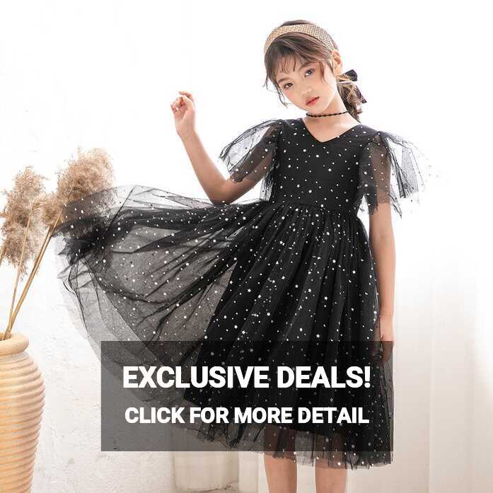 Cheap High Quality Kids Dresses for Girls Dress Star Sequins ...