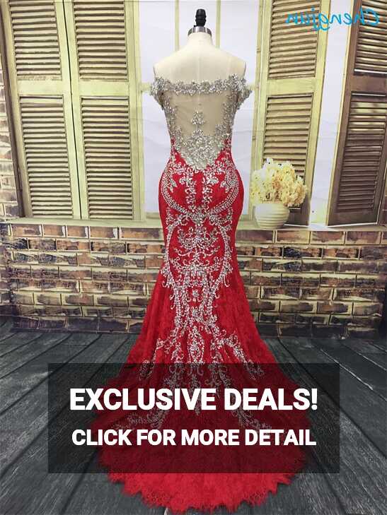 Chengjun Pakistani Detachable Train Mermaid Red Wedding Dress