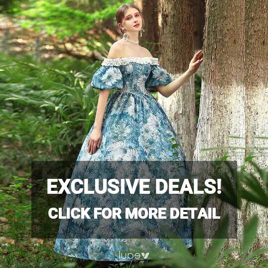 Chic / Beautiful Medieval Sky Blue Evening Dresses 2024 Flower ...