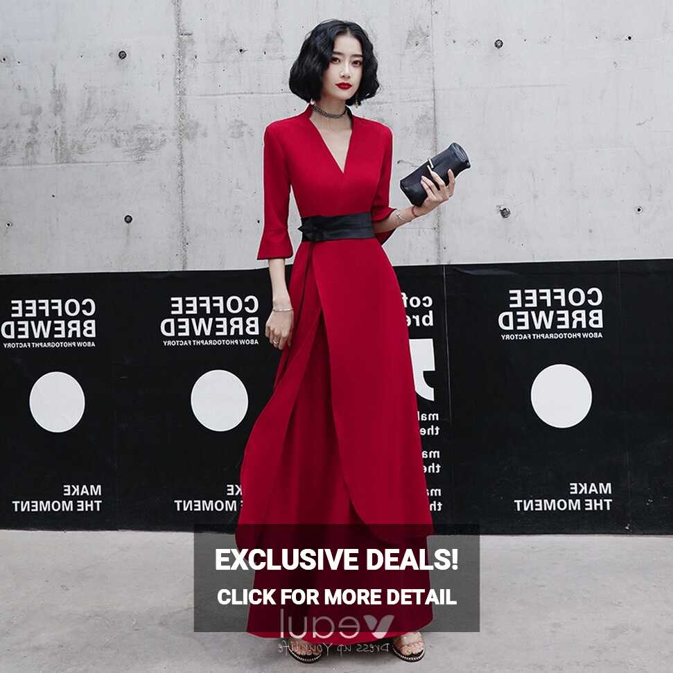 Chic / Beautiful Red Casual Evening Dresses 2020 A-Line / Princess ...