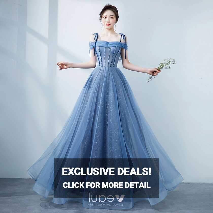 Chic / Beautiful Sky Blue Prom Dresses 2021 A-Line / Princess ...