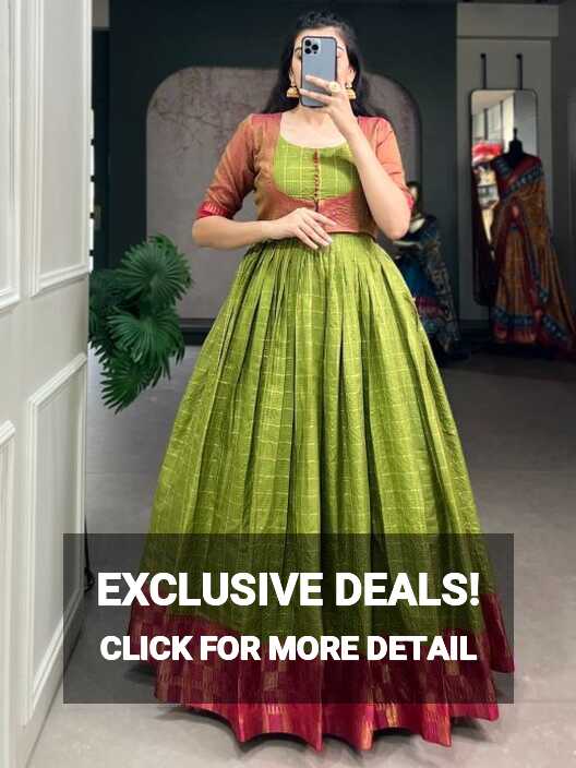 Chic Cotton Gowns | Explore Elegant Ethnic Cotton Gowns at EthnicPlus