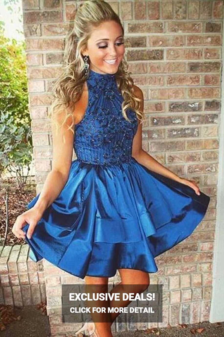 Chic Off The Shoulder Navy Blue Homecoming Dresses Short Prom ...