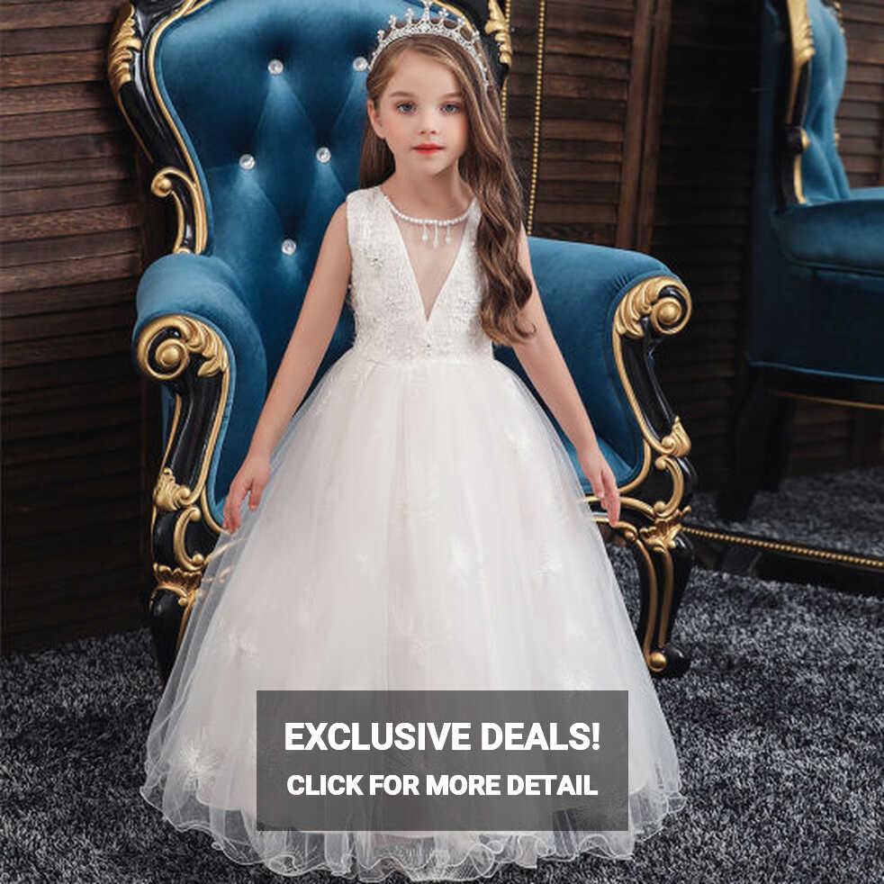 Children&#39;s Dress Princess Dress Girl Embroidered Sleeveless Long ...