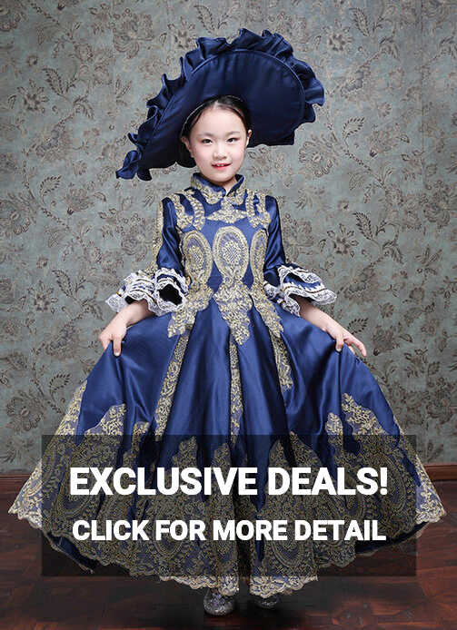 Children&#39;s Halloween Costume Kids Victorian Masquerade Baroque ...