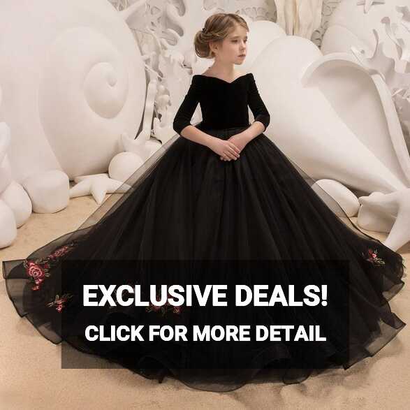 Children&#39;s wedding dress big tail evening dress girl princess dress