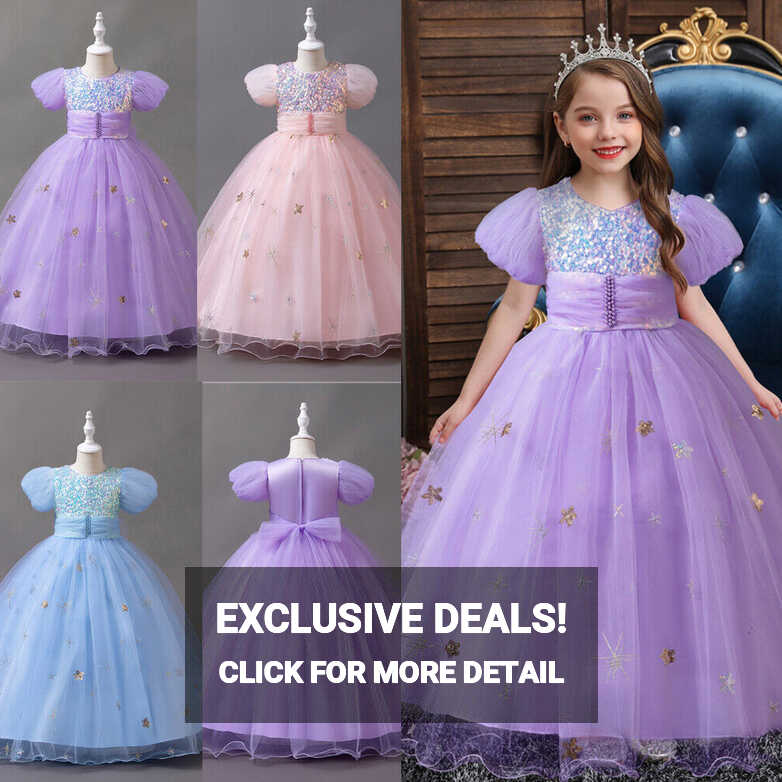 Children Girls Princess Dress Kids Flower Formal Prom Wedding ...