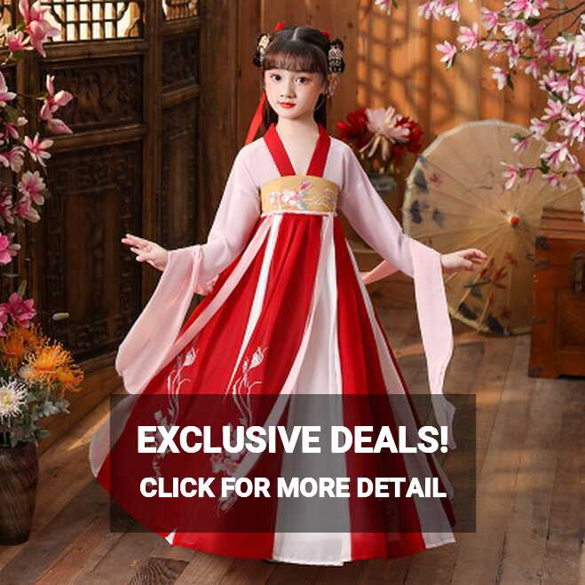 Chinese Hanfu fairy dress girl children ancient thin ancient dress ...