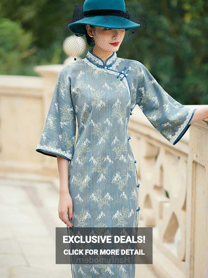 Chinese Style Cheongsam Dress Improved Modern Qipao Loose Daily ...