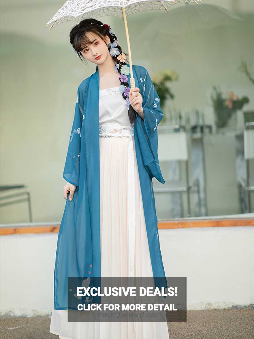 Chinese Traditional Costume Modern Hanfu Women Summer Dress ...